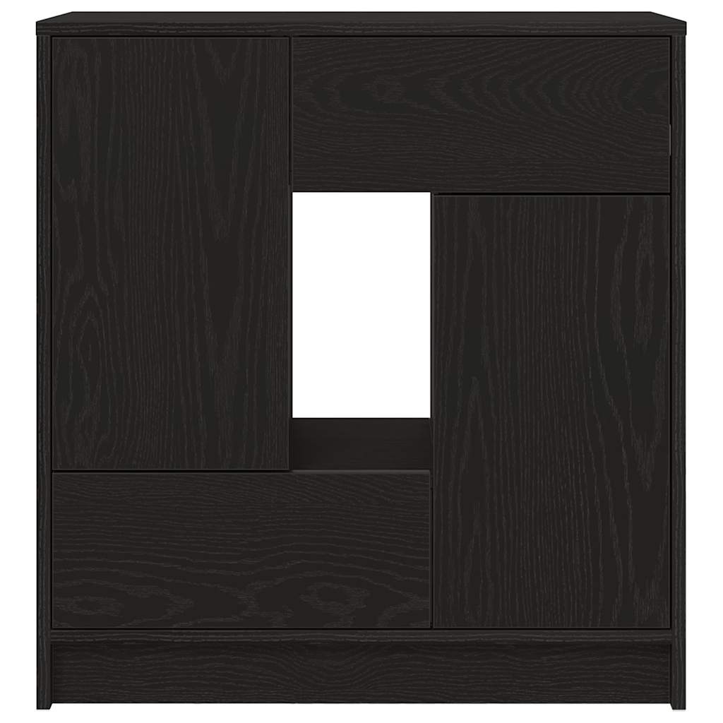 Aparador c/ gavetas e portas 70,5x34x74,5 cm carvalho preto