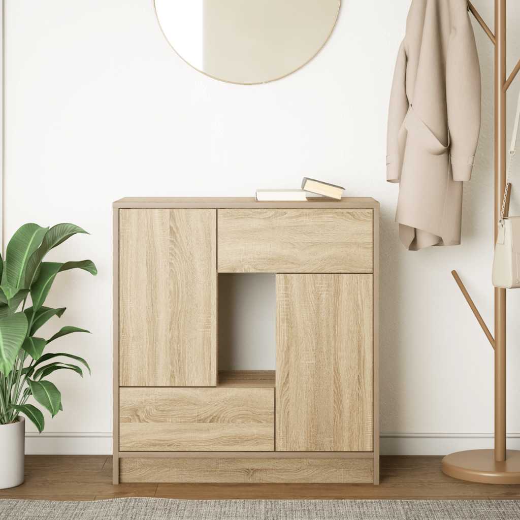 Aparador com gavetas e portas 70,5x34x74,5 cm carvalho sonoma