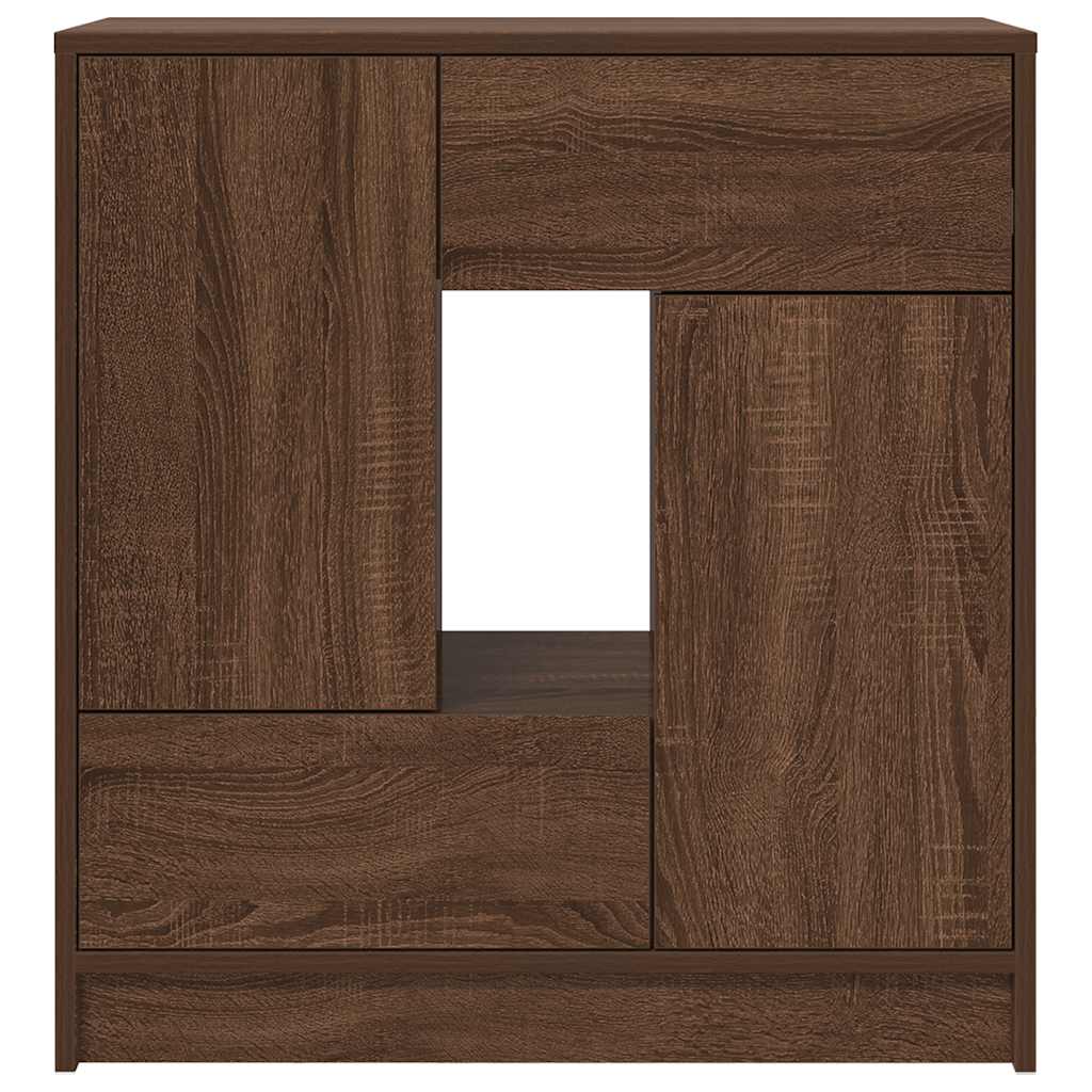 Aparador c/ gavetas e portas 70,5x34x74,5 cm carvalho castanho