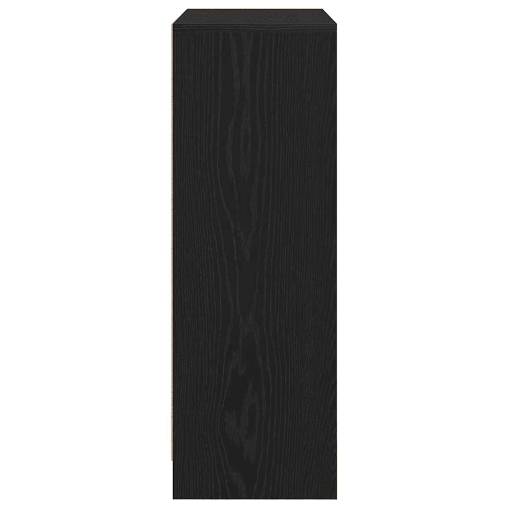 Aparador c/ gavetas e portas 73x31x90 cm carvalho preto