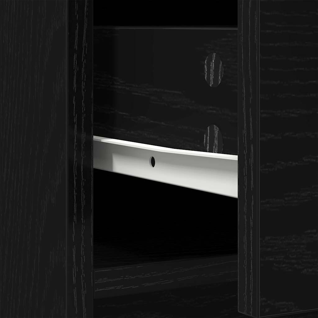 Aparador c/ gavetas e portas 73x31x90 cm carvalho preto