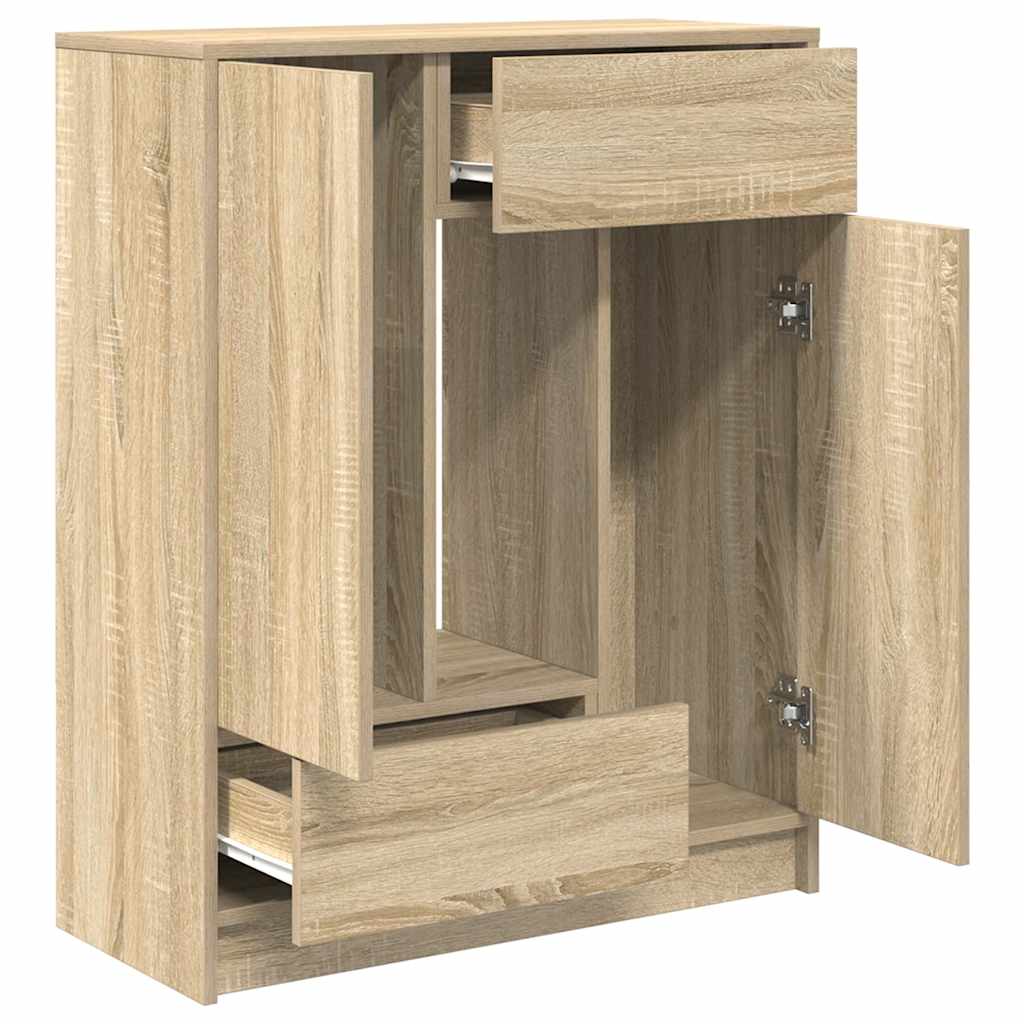 Aparador com gavetas e portas 73x31x90 cm carvalho sonoma