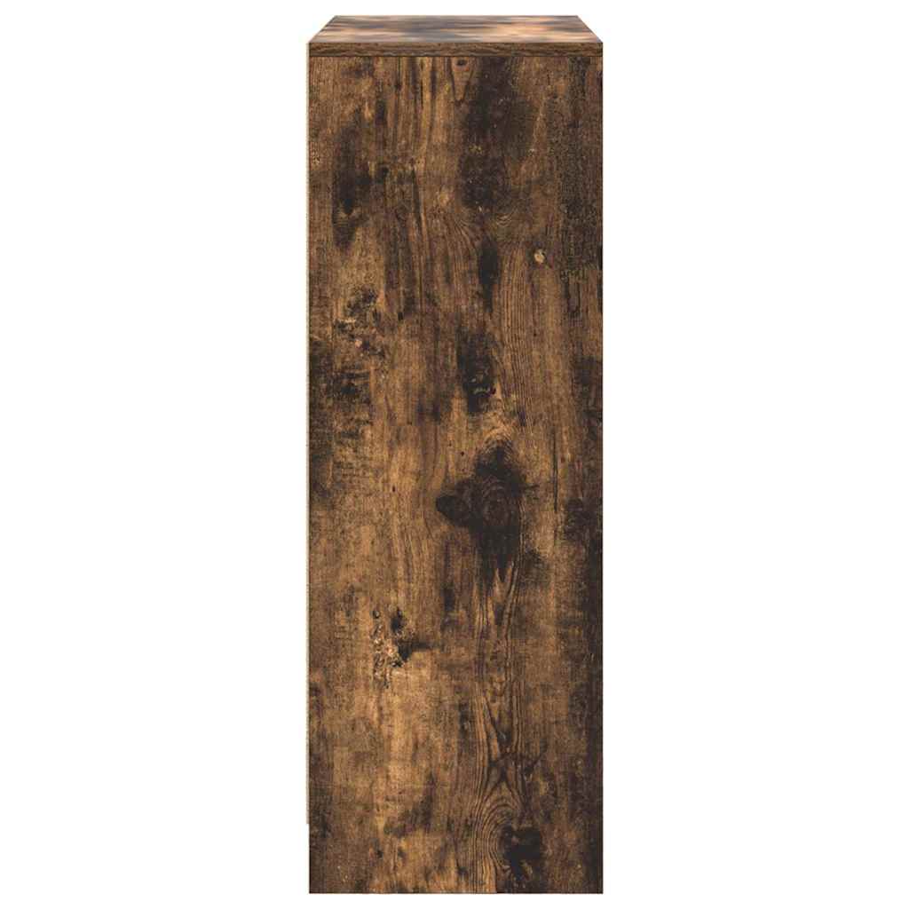 Aparador c/ gavetas e portas 73x31x90 cm carvalho fumado