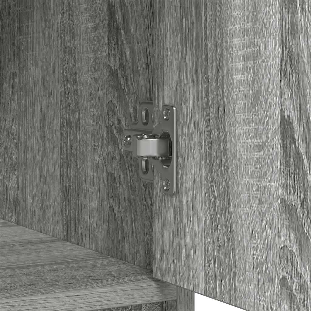 Aparador c/ gavetas e portas 73x31x90 cm sonoma cinzento