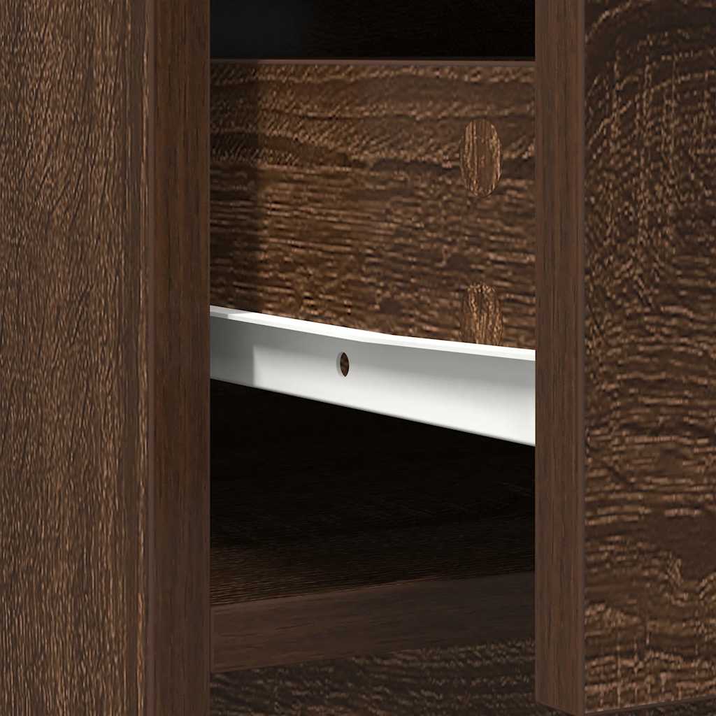 Aparador c/ gavetas e portas 73x31x90 cm carvalho castanho