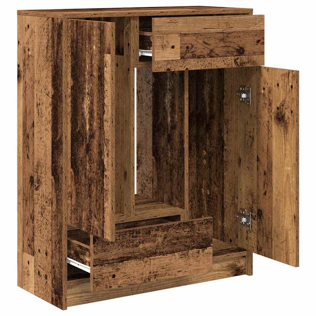 Aparador c/ gavetas e portas 73x31x90 cm madeira velha