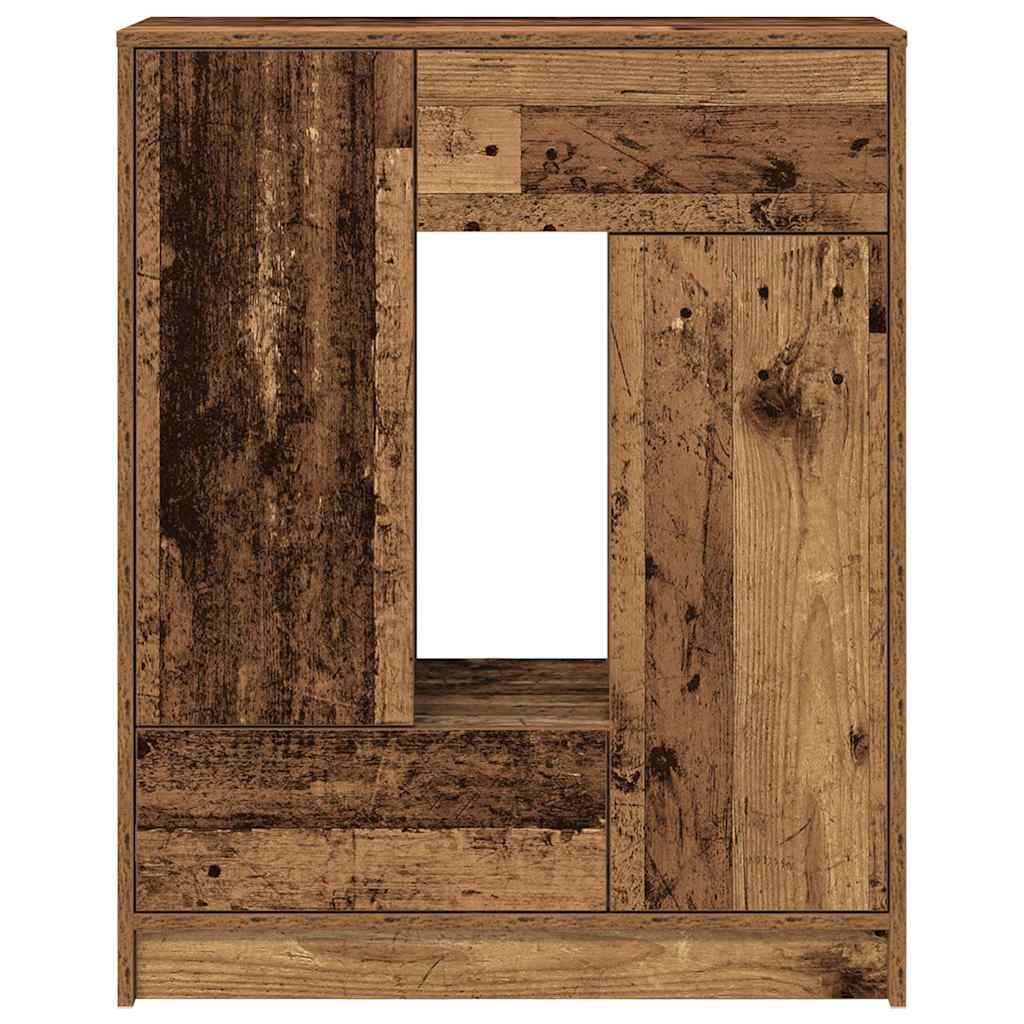 Aparador c/ gavetas e portas 73x31x90 cm madeira velha