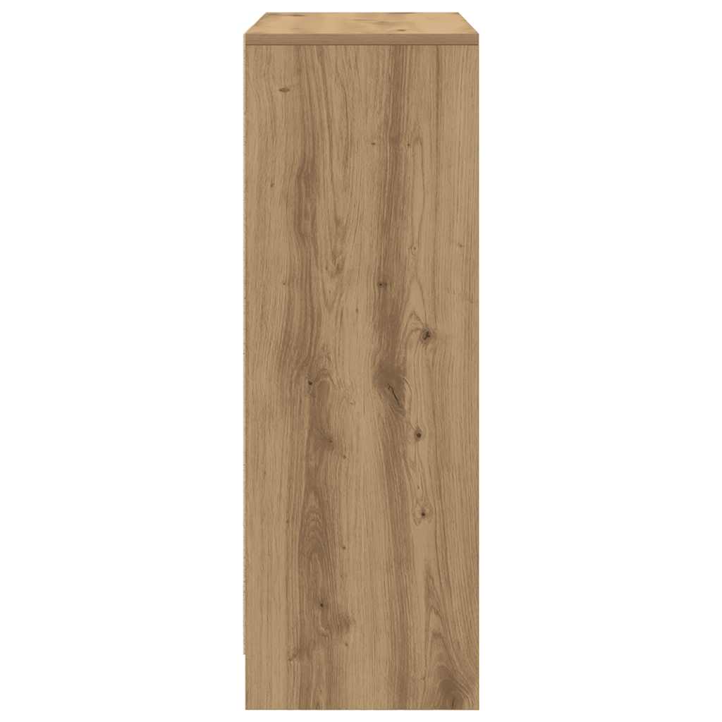 Aparador c/ gavetas e portas 73x31x90 cm carvalho artesanal