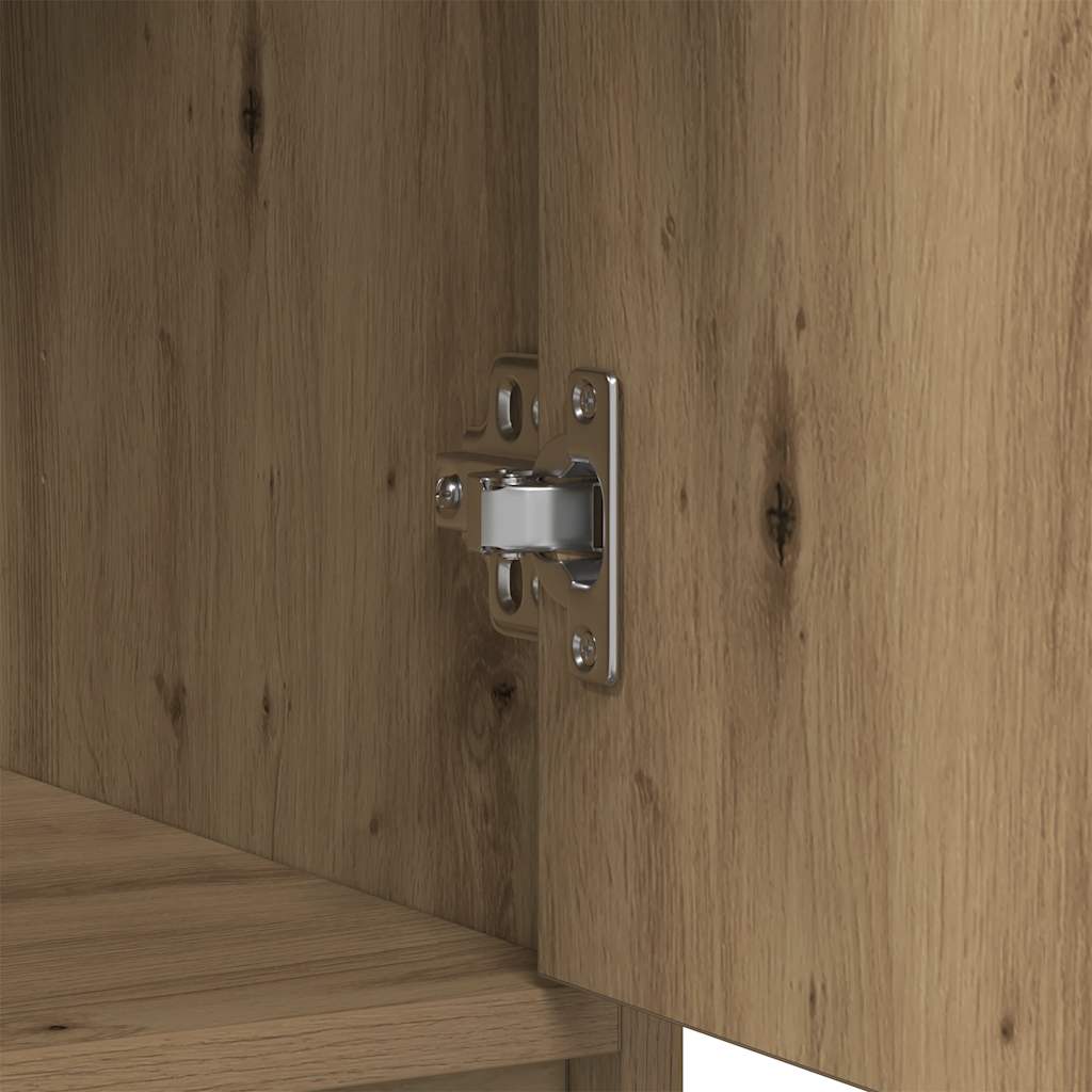 Aparador c/ gavetas e portas 73x31x90 cm carvalho artesanal