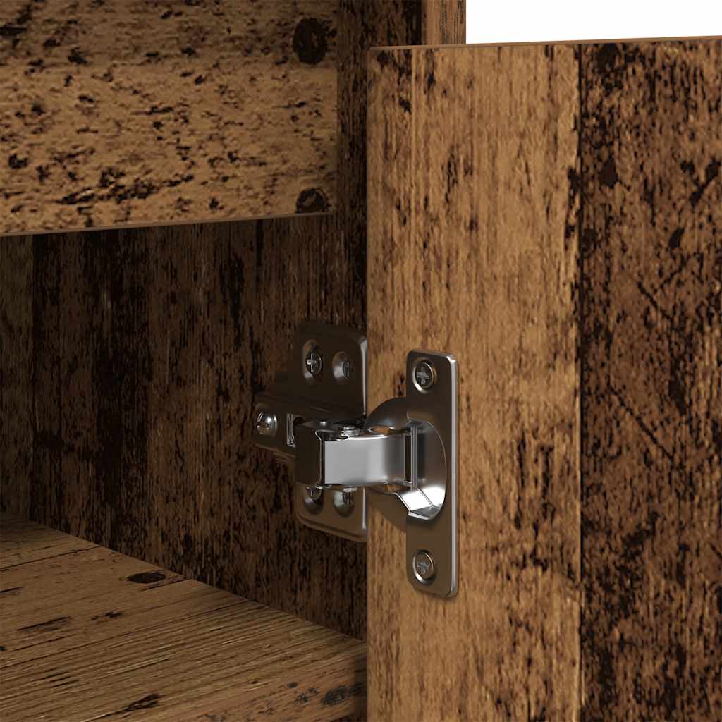 Armário para sapatos 57x34x76 cm contraplacado madeira velha