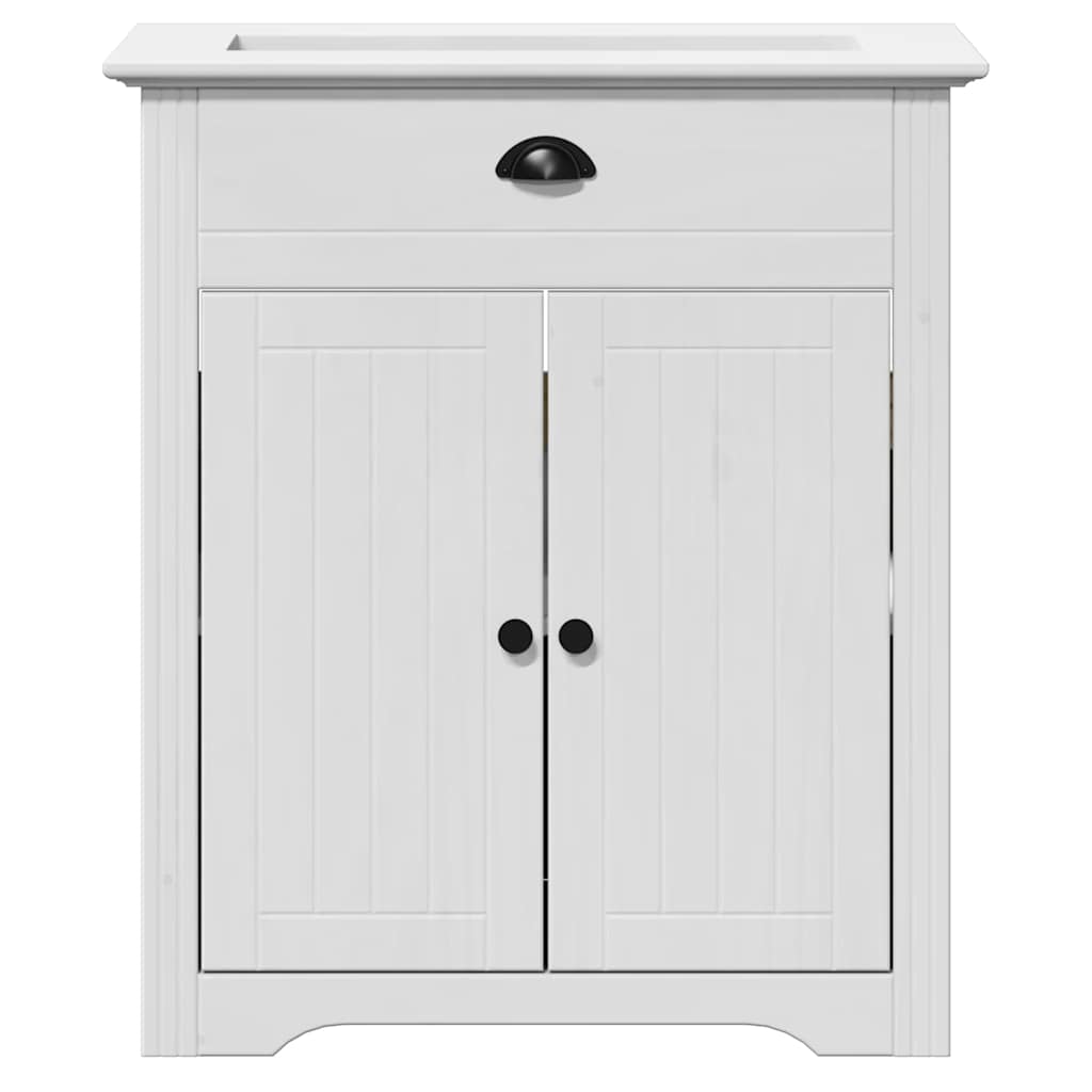 3 pcs conjunto de móveis para WC BODO pinho maciço branco