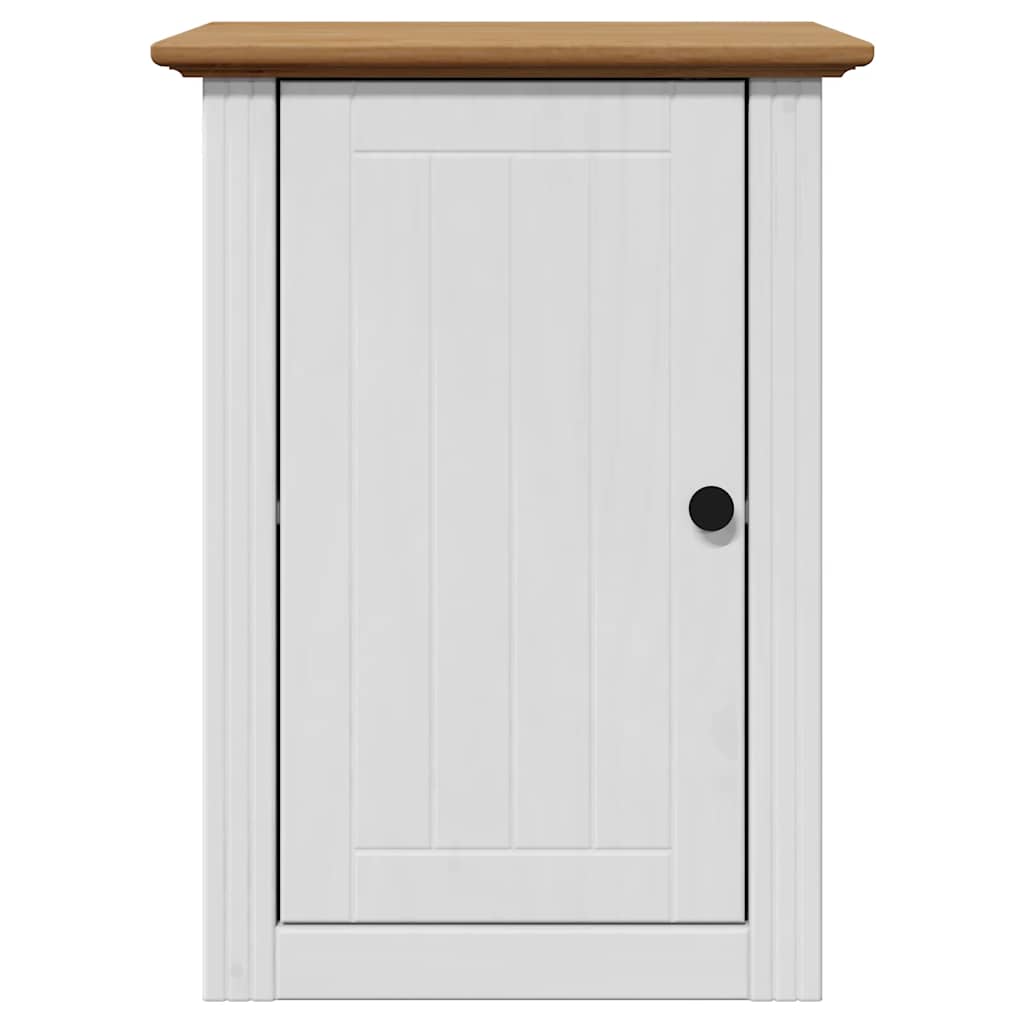 3 pcs conjunto de móveis WC BODO pinho maciço branco castanho