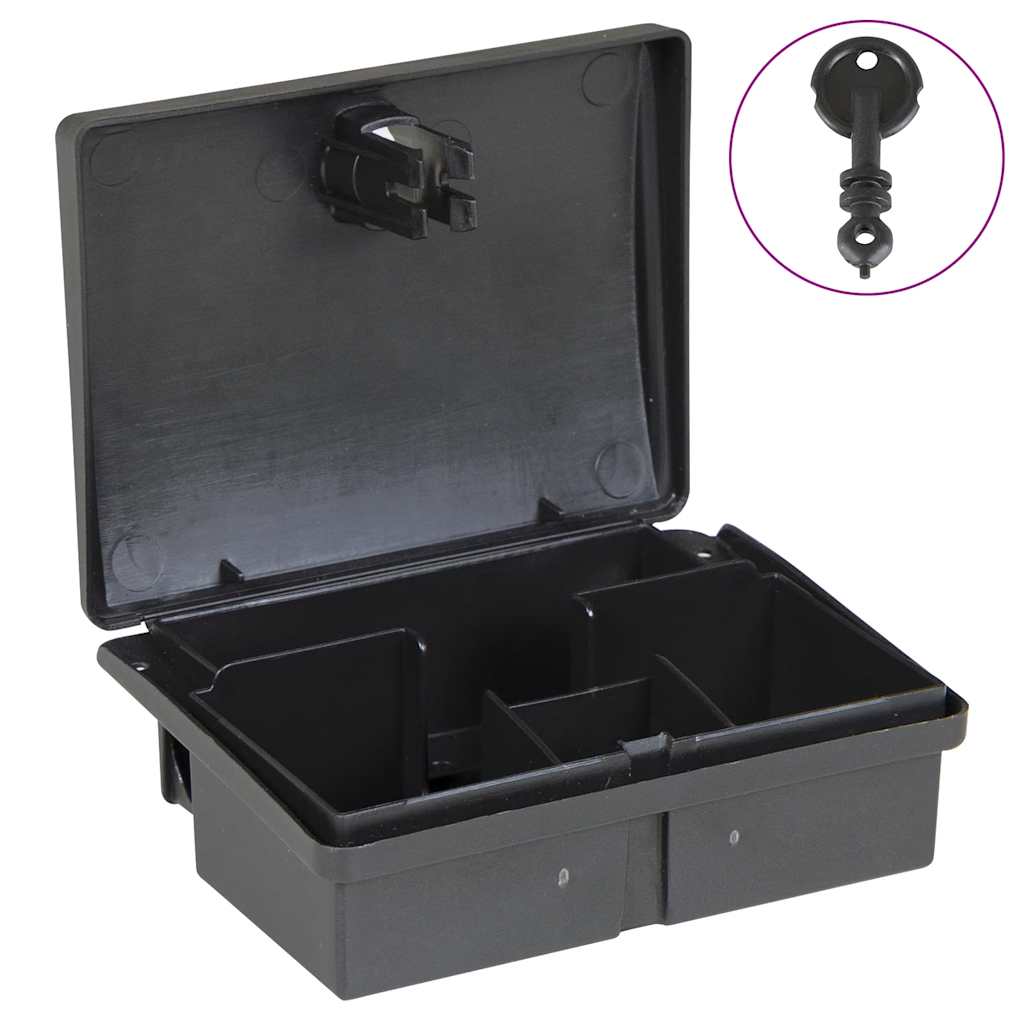 Armadilhas para ratos 10 pcs preto 13x10x4 cm