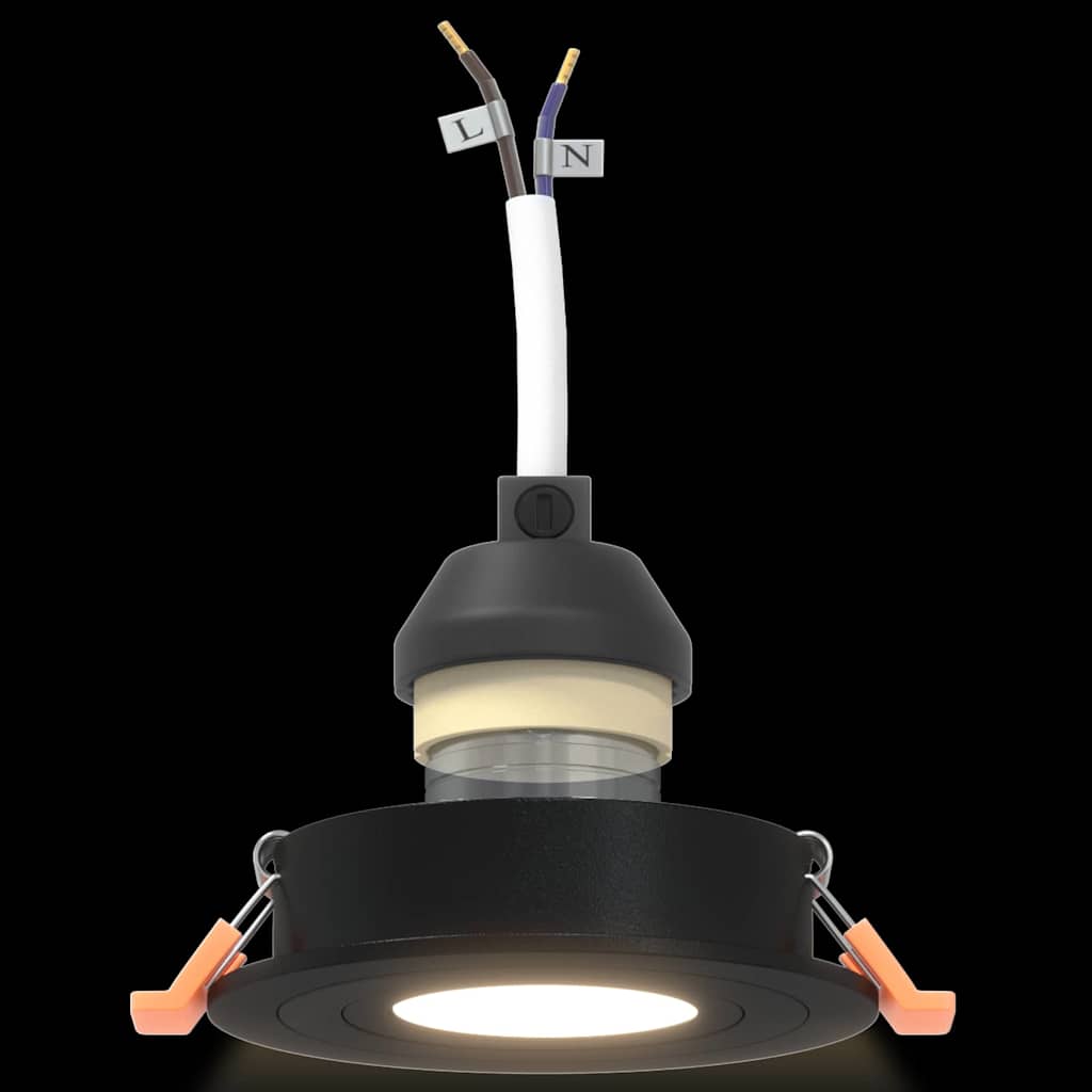 Spotlights com holofotes 24 pcs Preto 9 x 9 x cm Alumínio