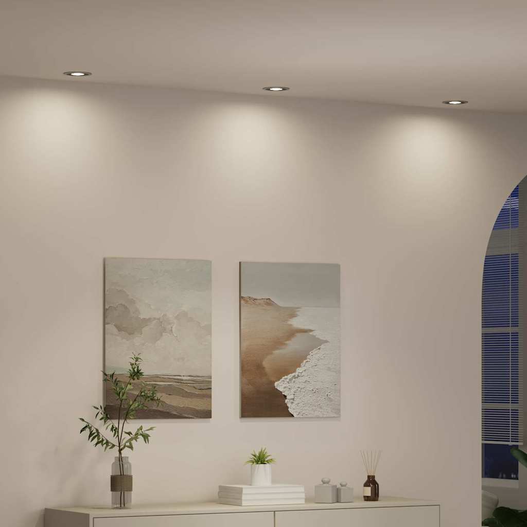 Spotlights com holofotes 24 pcs Prateado 9 x 9 x cm Alumínio