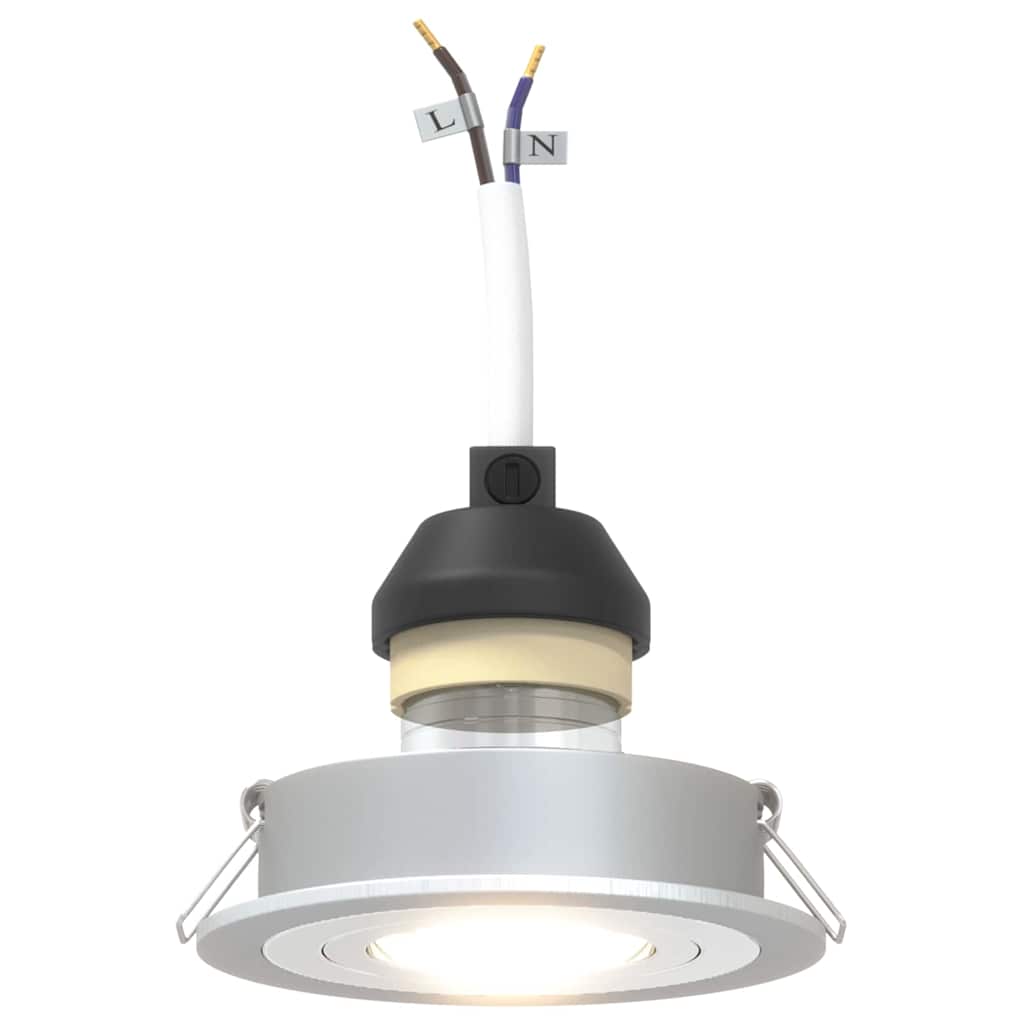 Spotlights com holofotes 24 pcs Prateado 9 x 9 x cm Alumínio