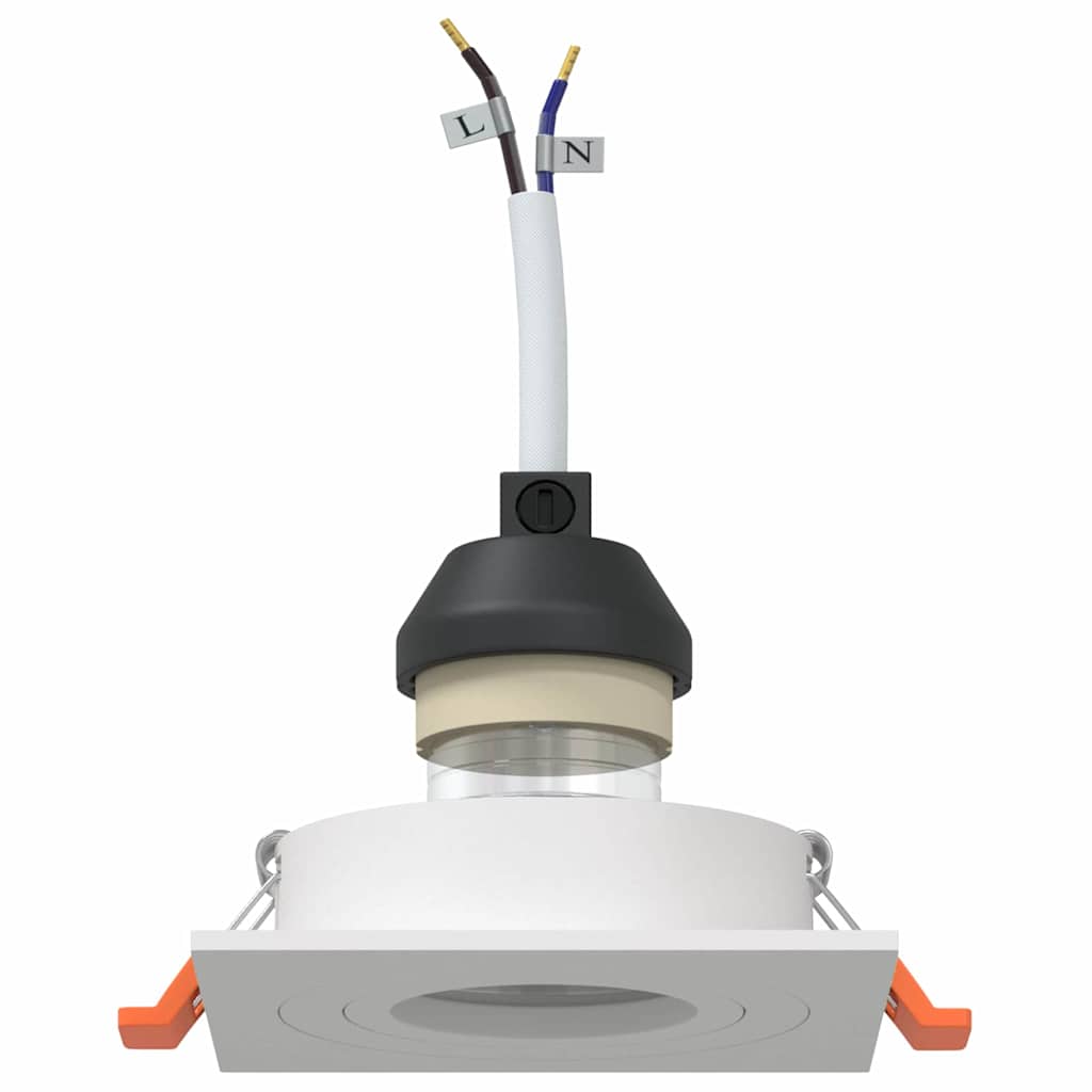 Spotlights com holofotes 12 pcs Branco 9 x 9 x cm Alumínio