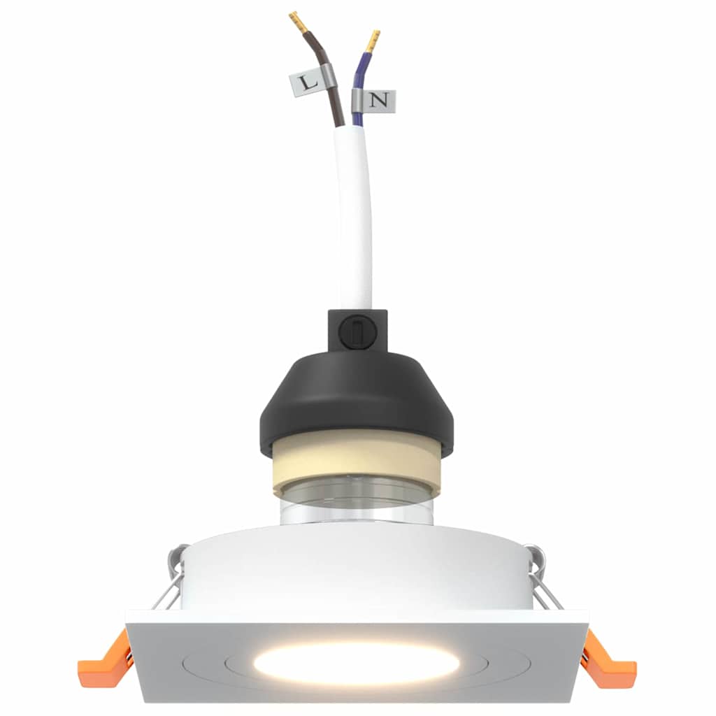 Spotlights com holofotes 12 pcs Branco 9 x 9 x cm Alumínio