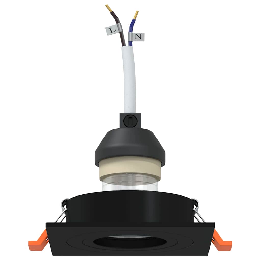 Spotlights com holofotes 24 pcs Preto 9 x 9 x cm Alumínio