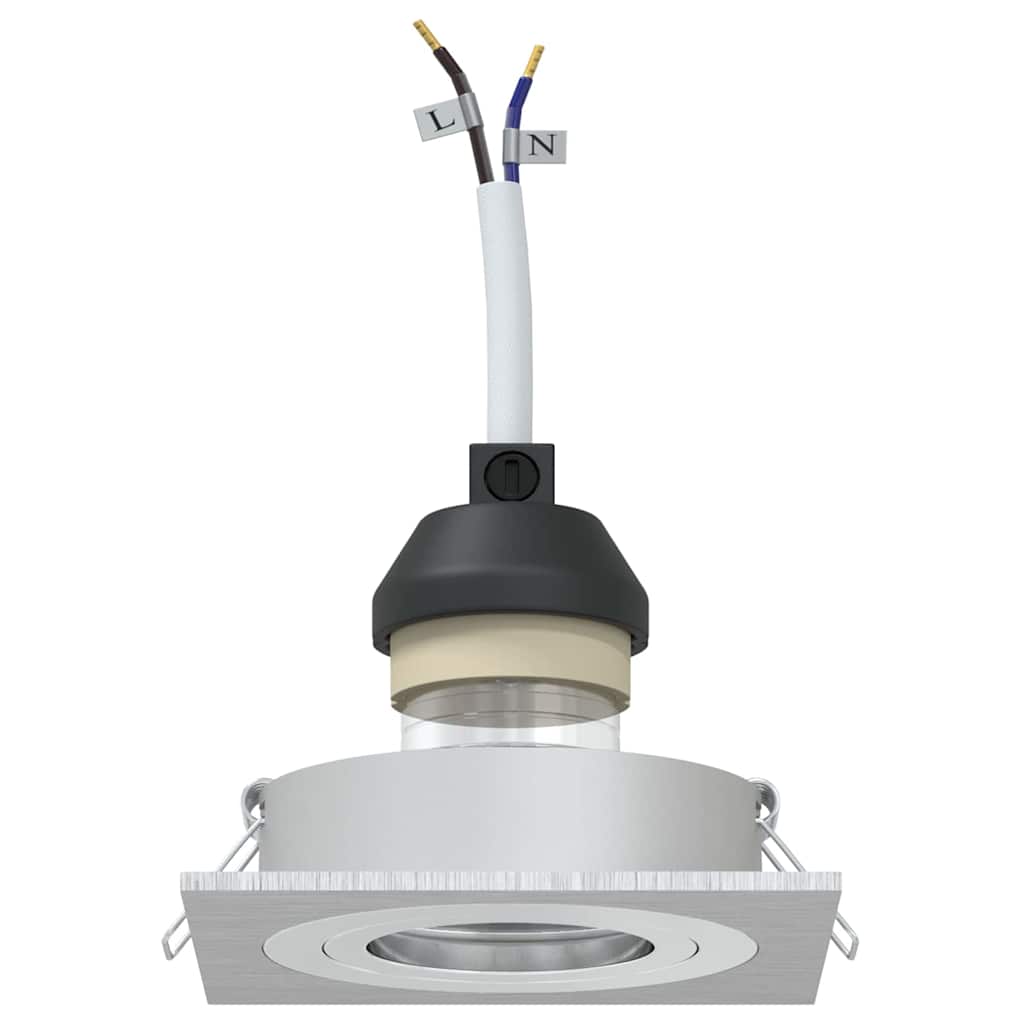 Spotlights com holofotes 12 pcs Branco 9 x 9 x cm Alumínio