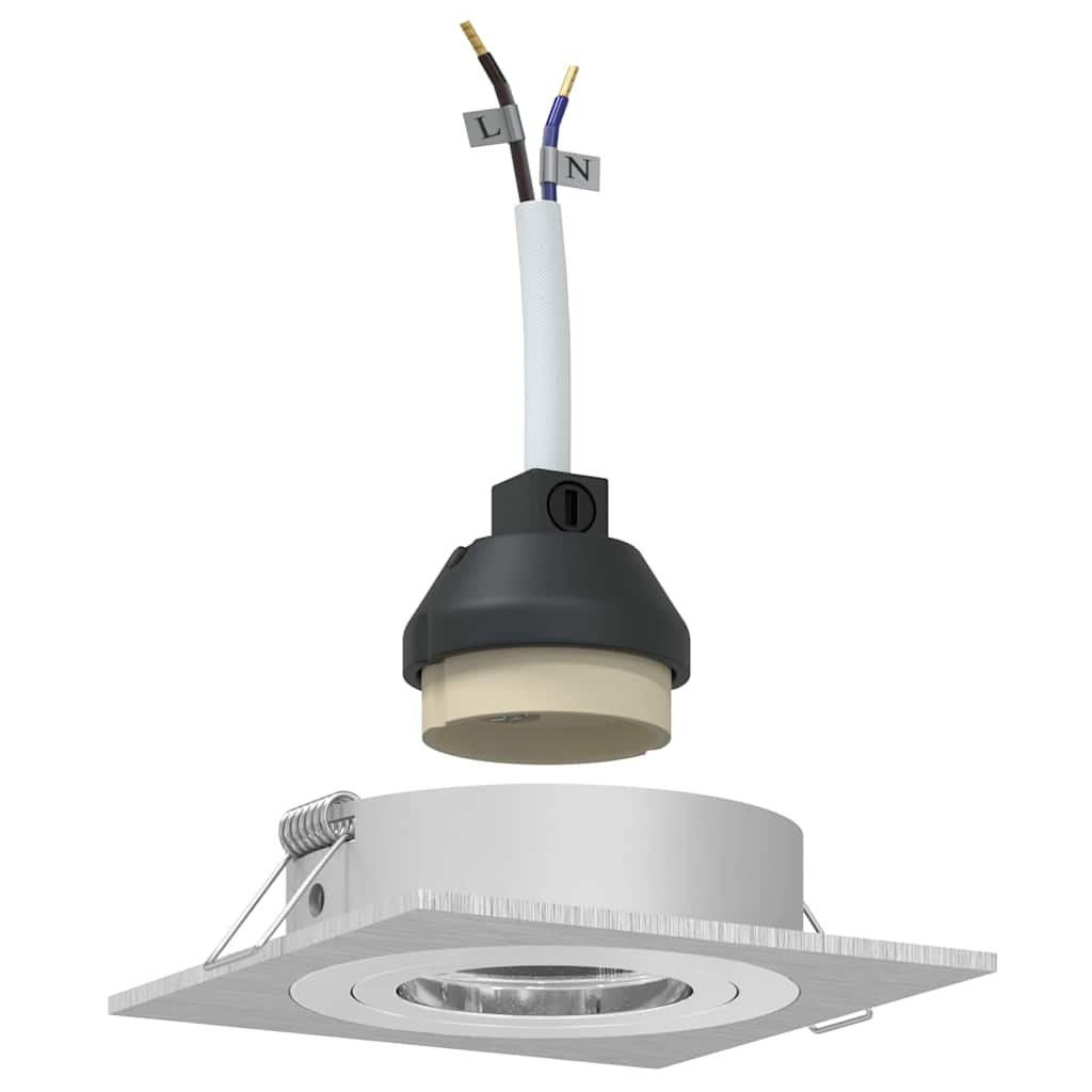 Spotlights com holofotes 12 pcs Branco 9 x 9 x cm Alumínio