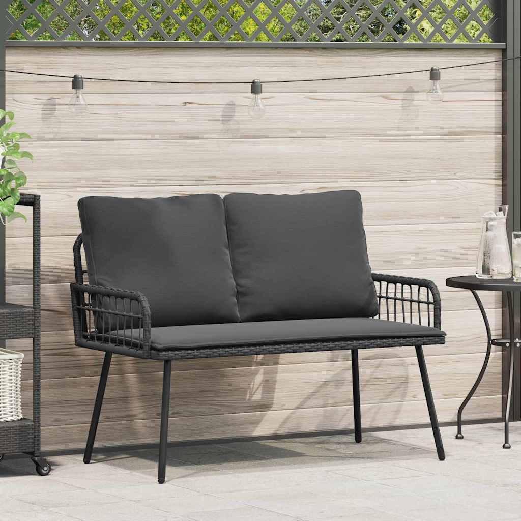 Banco de jardim com almofada Cinzeto 114 x 64 x 78cm Metal