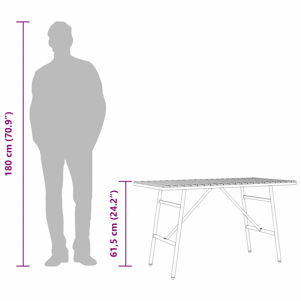 Mesa de jantar Castanho 110 x 55 x 62 cm