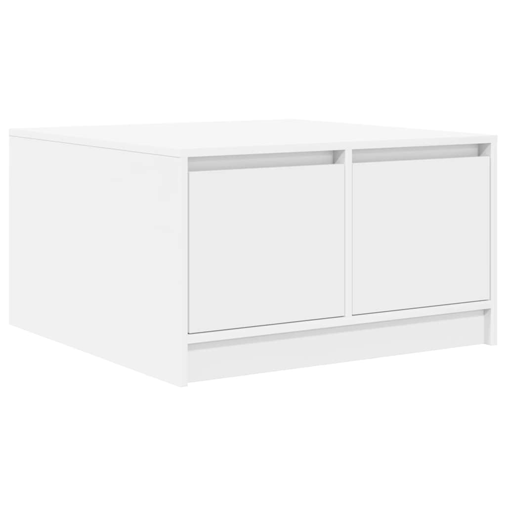 Mesa de centro com gavetas 70,5x70x40 cm branco