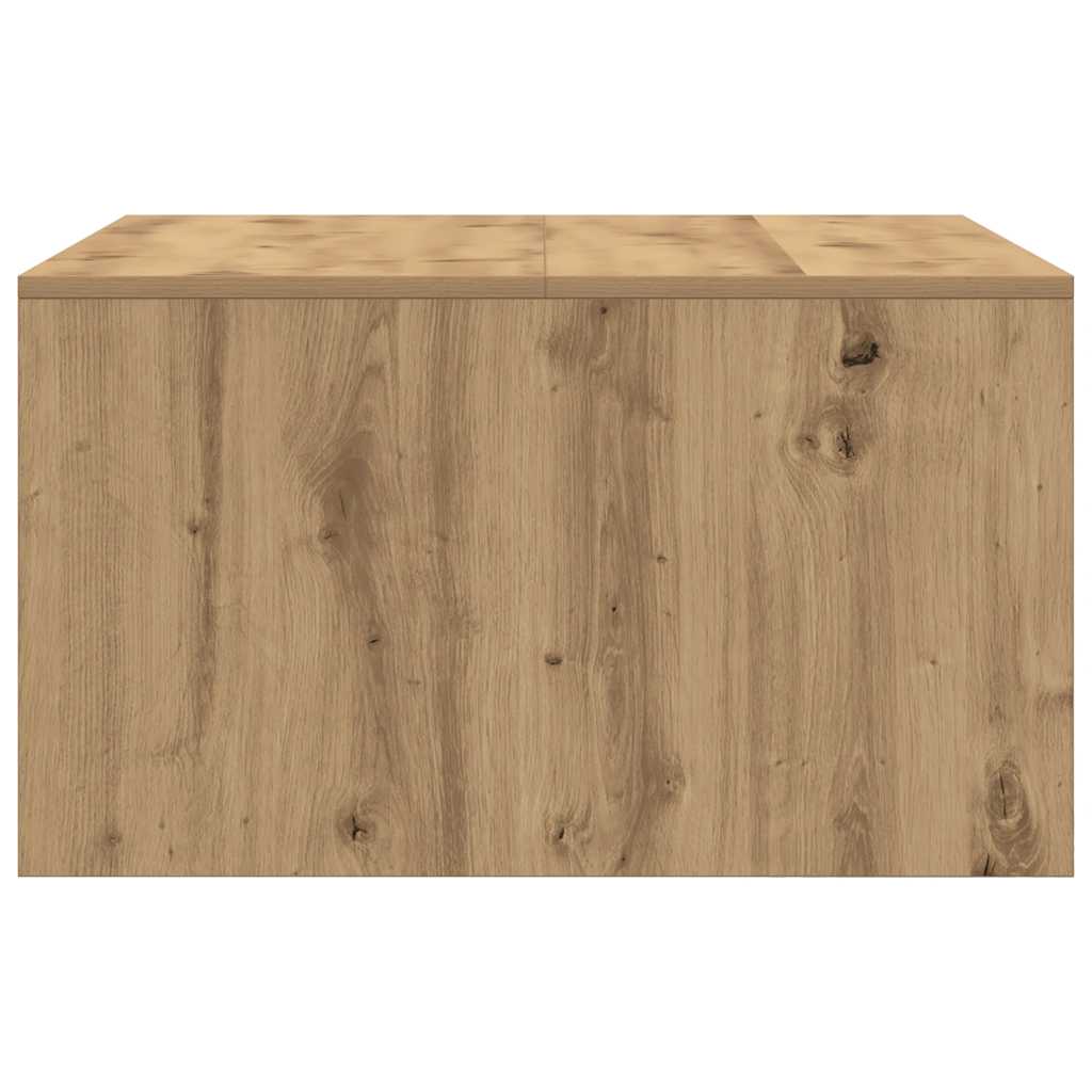 Mesa de centro com gavetas 70,5x70x40 cm carvalho artesanal