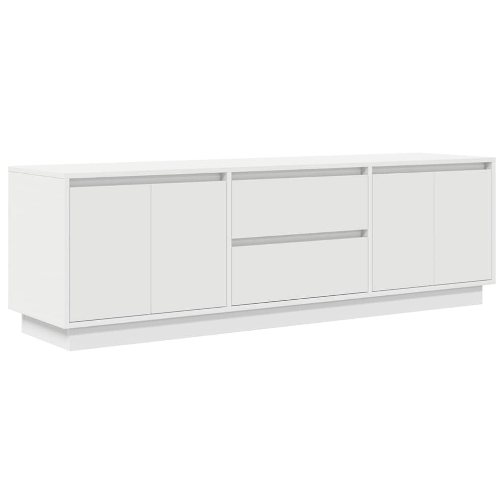Móvel de TV com luzes LED 160,5x41x50 cm branco