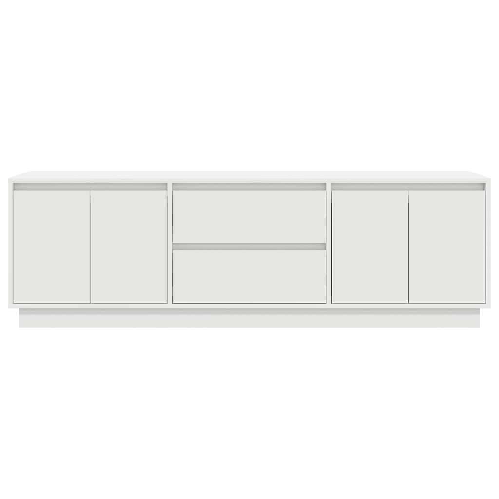 Móvel de TV com luzes LED 160,5x41x50 cm branco