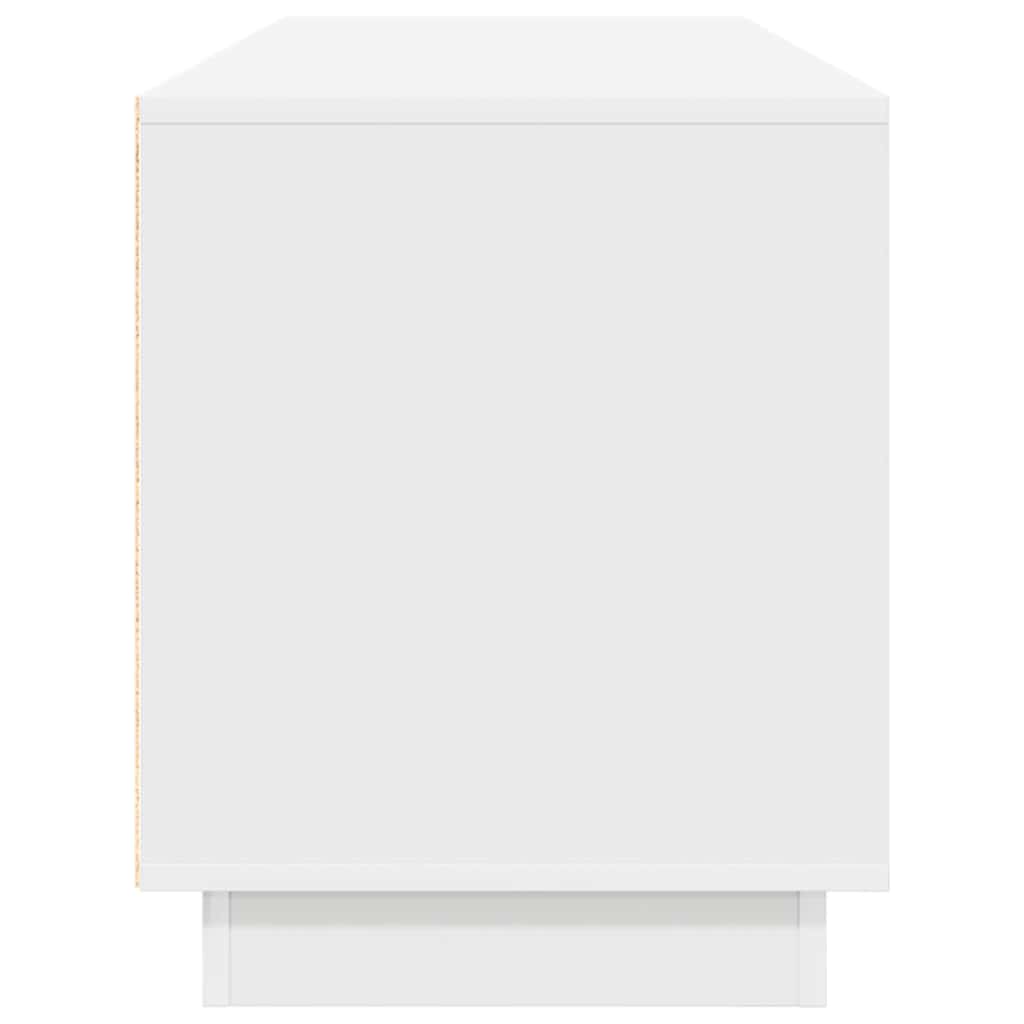 Móvel de TV com luzes LED 160,5x41x50 cm branco