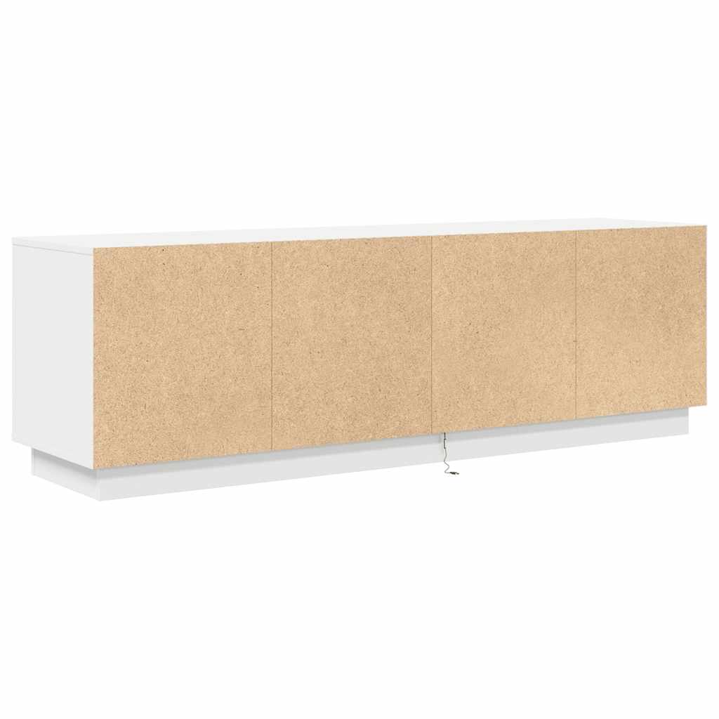Móvel de TV com luzes LED 160,5x41x50 cm branco