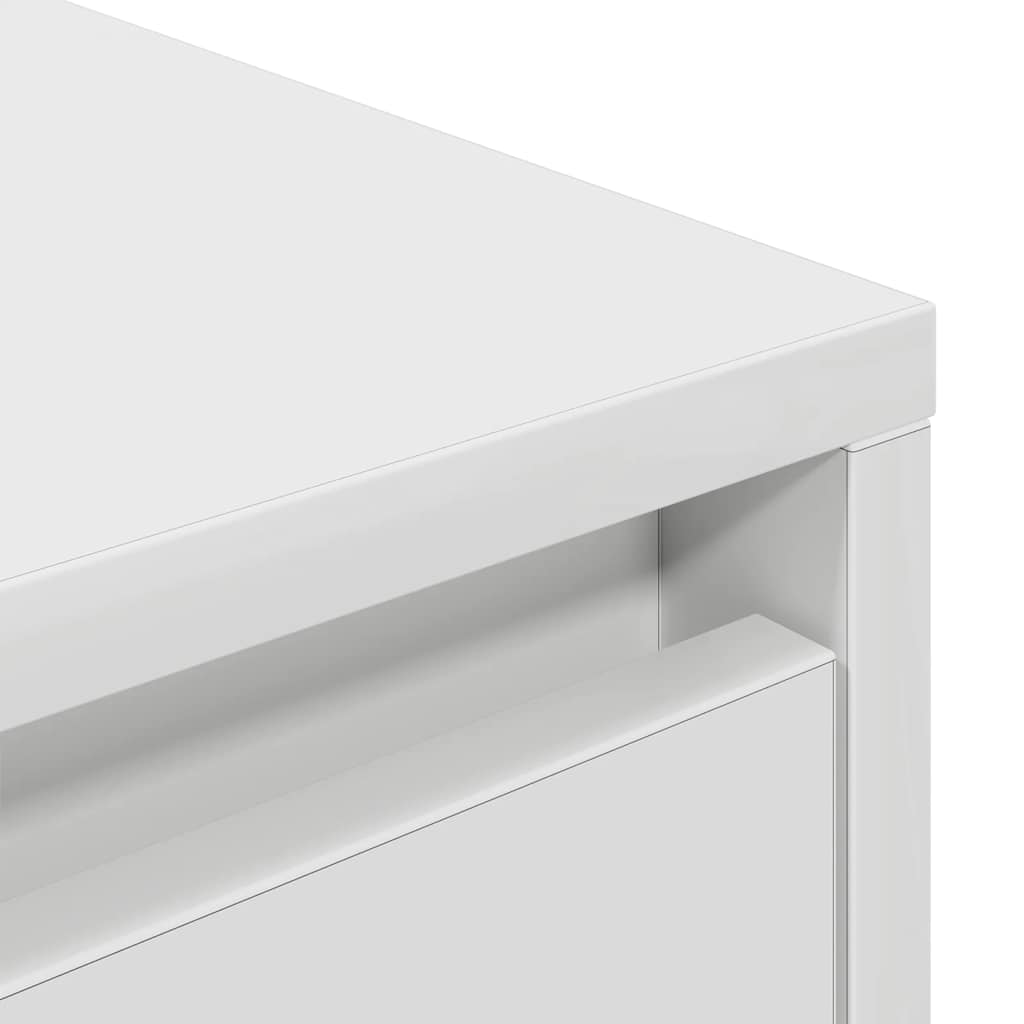 Móvel de TV com luzes LED 160,5x41x50 cm branco