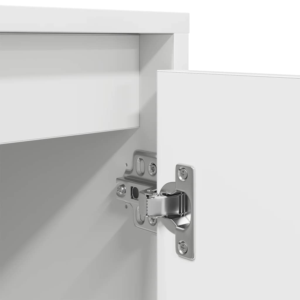 Móvel de TV com luzes LED 160,5x41x50 cm branco