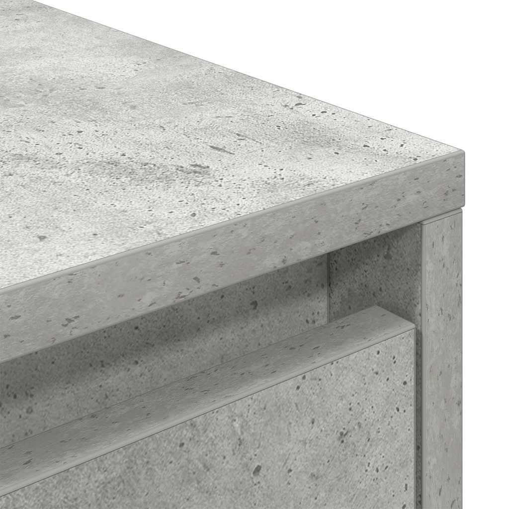 Móvel de TV com luzes LED 160,5x41x50 cm cinzento cimento