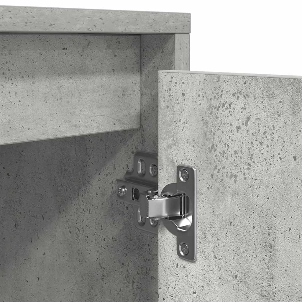 Móvel de TV com luzes LED 160,5x41x50 cm cinzento cimento