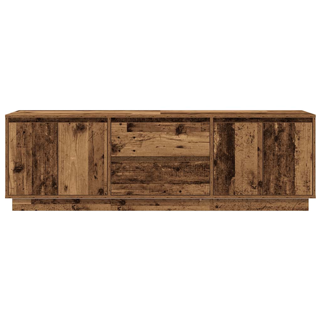 Móvel de TV com luzes LED 160,5x41x50 cm madeira velha