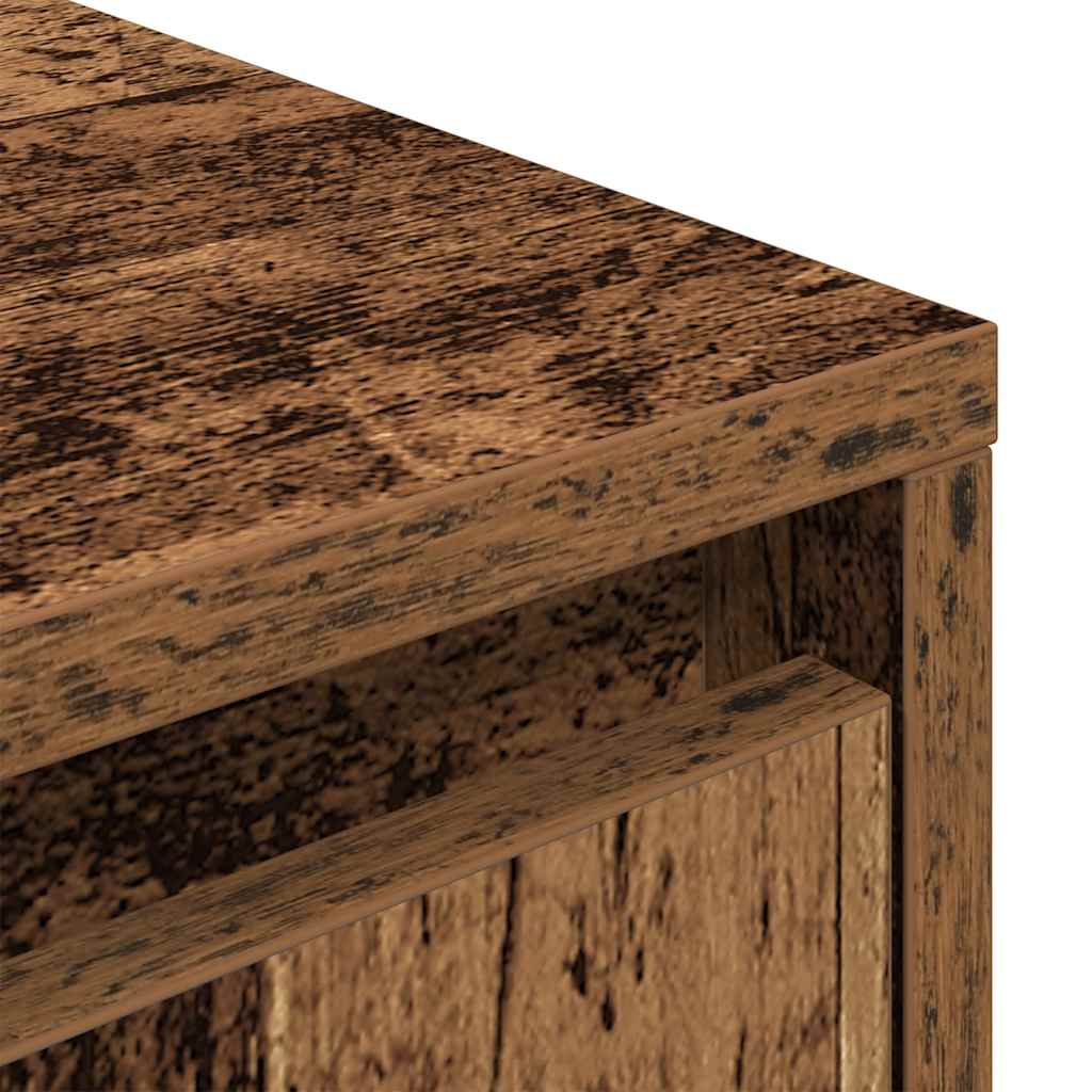 Móvel de TV com luzes LED 160,5x41x50 cm madeira velha