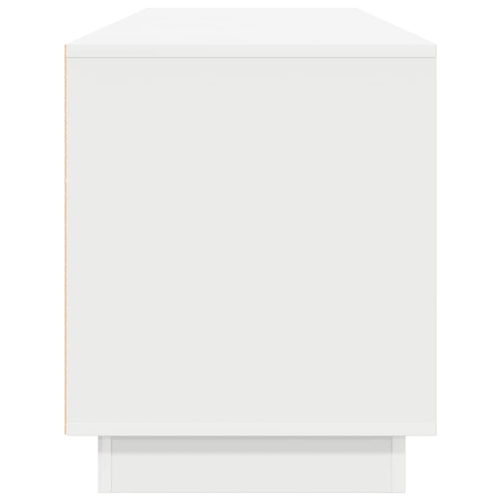 Móvel de TV com luzes LED 193,5x41x50 cm branco