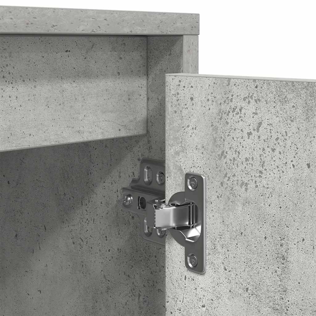 Móvel de TV com luzes LED 193,5x41x50 cm cinzento cimento