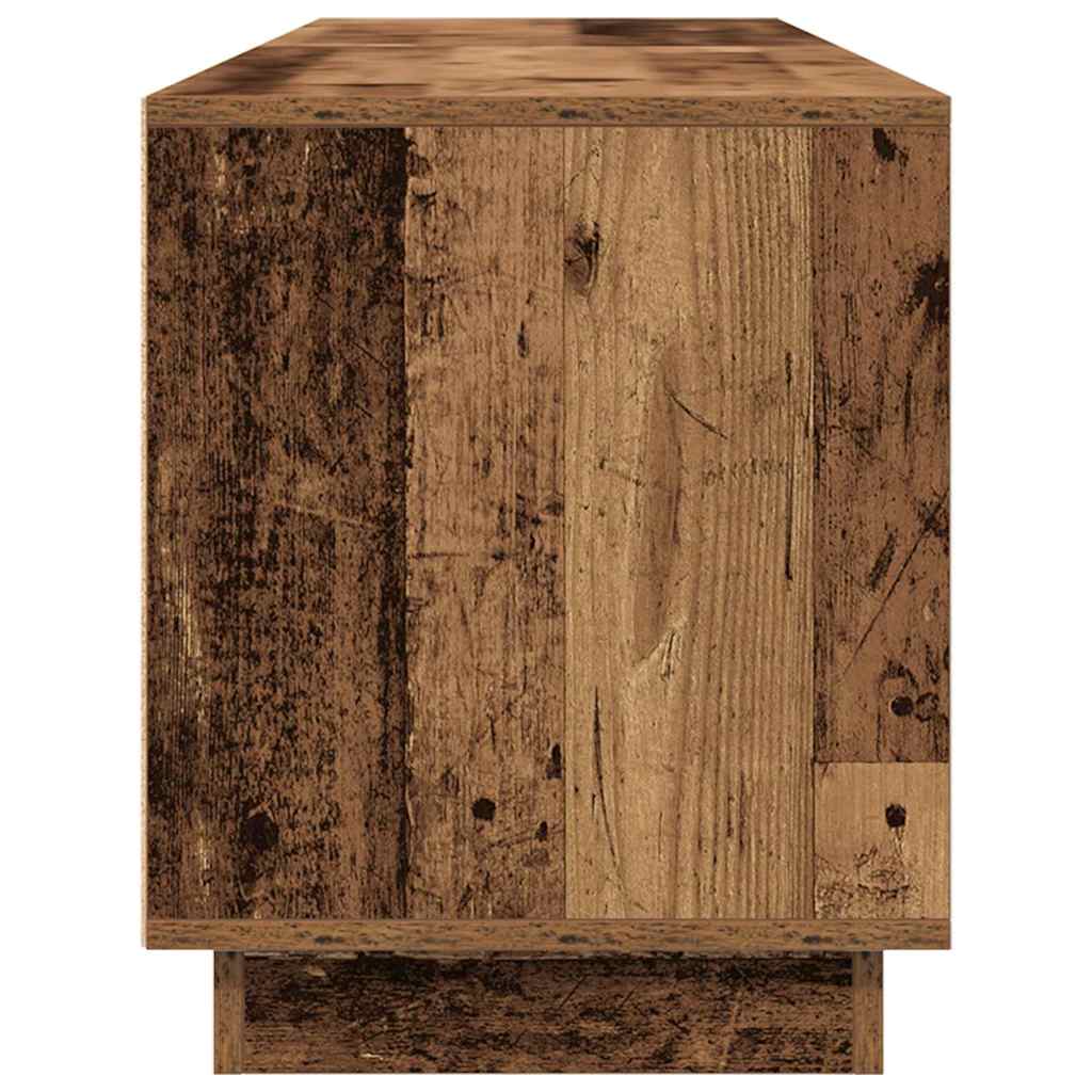 Móvel de TV com luzes LED 193,5x41x50 cm madeira velha