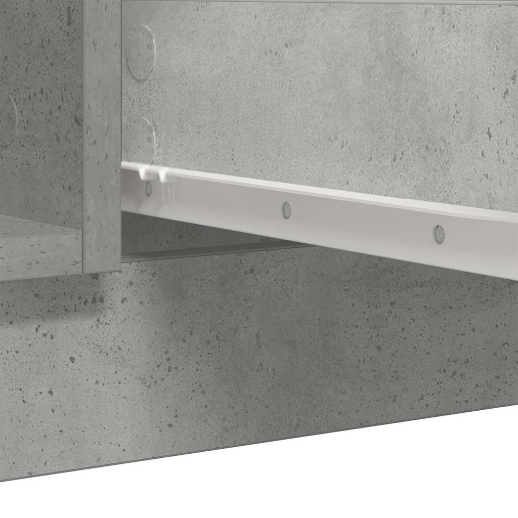 Aparador com gavetas derivados de madeira cinza cimento