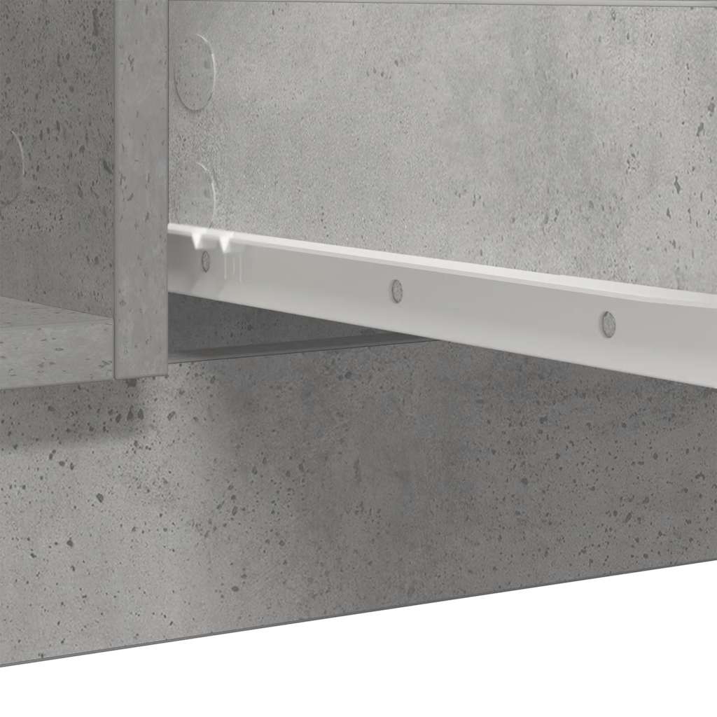 Aparador com gavetas derivados de madeira cinza cimento