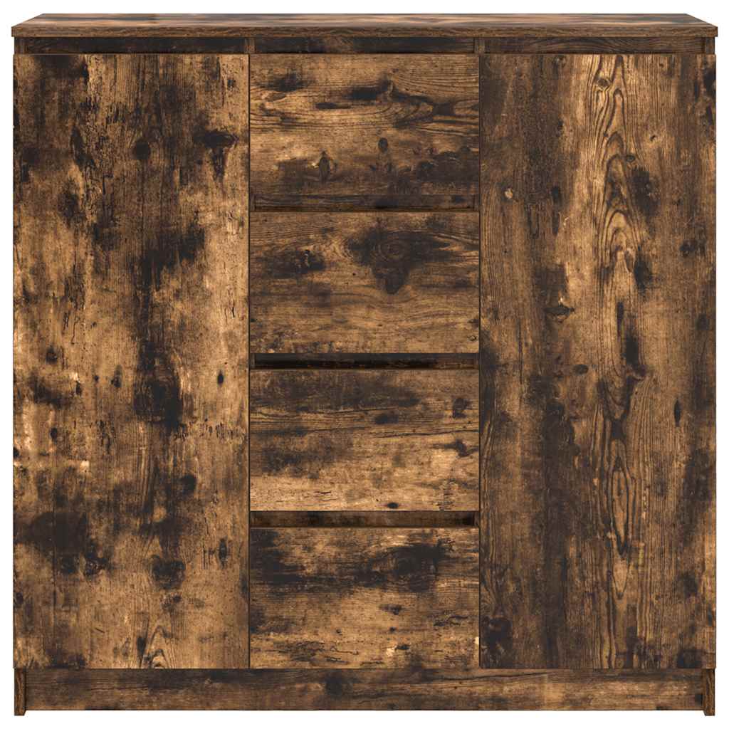 Aparador com gavetas derivados de madeira carvalho fumado