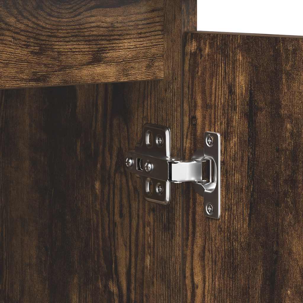 Aparador com gavetas derivados de madeira carvalho fumado