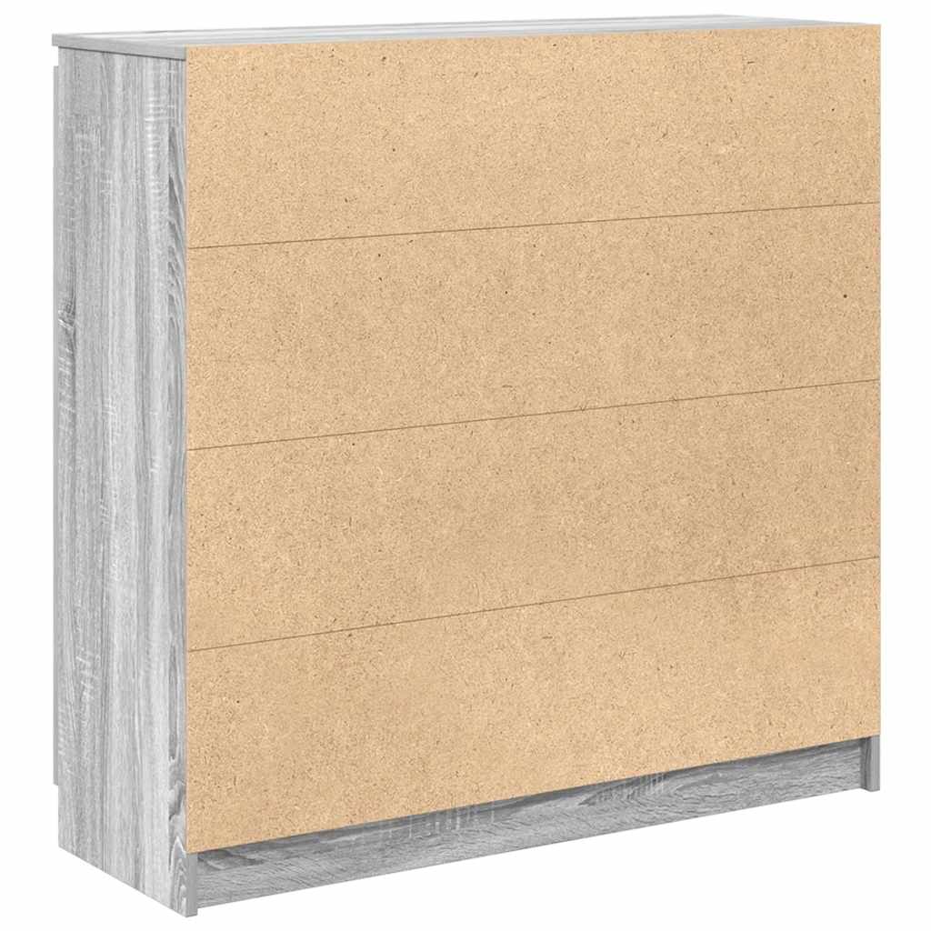 Aparador com gavetas derivados de madeira sonoma cinzento