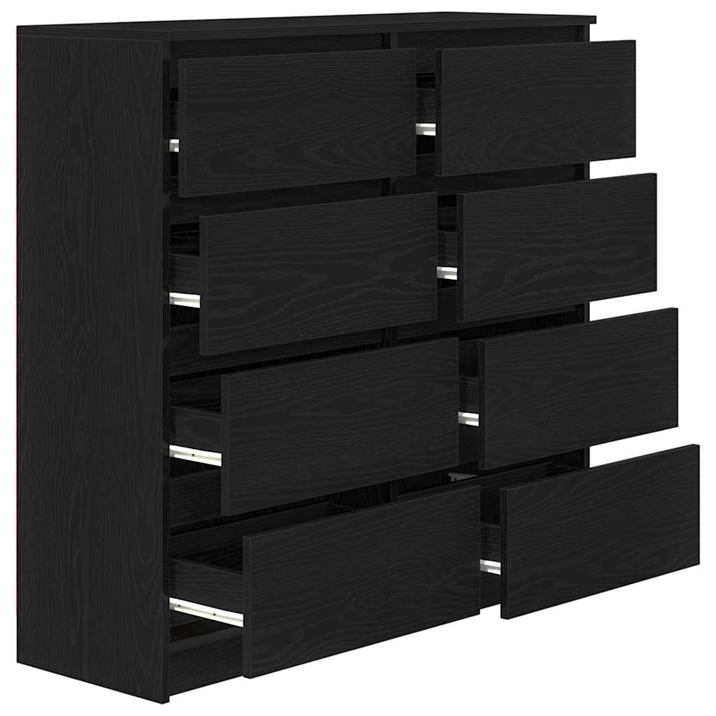 Aparador 100x35x99 cm derivados de madeira carvalho preto