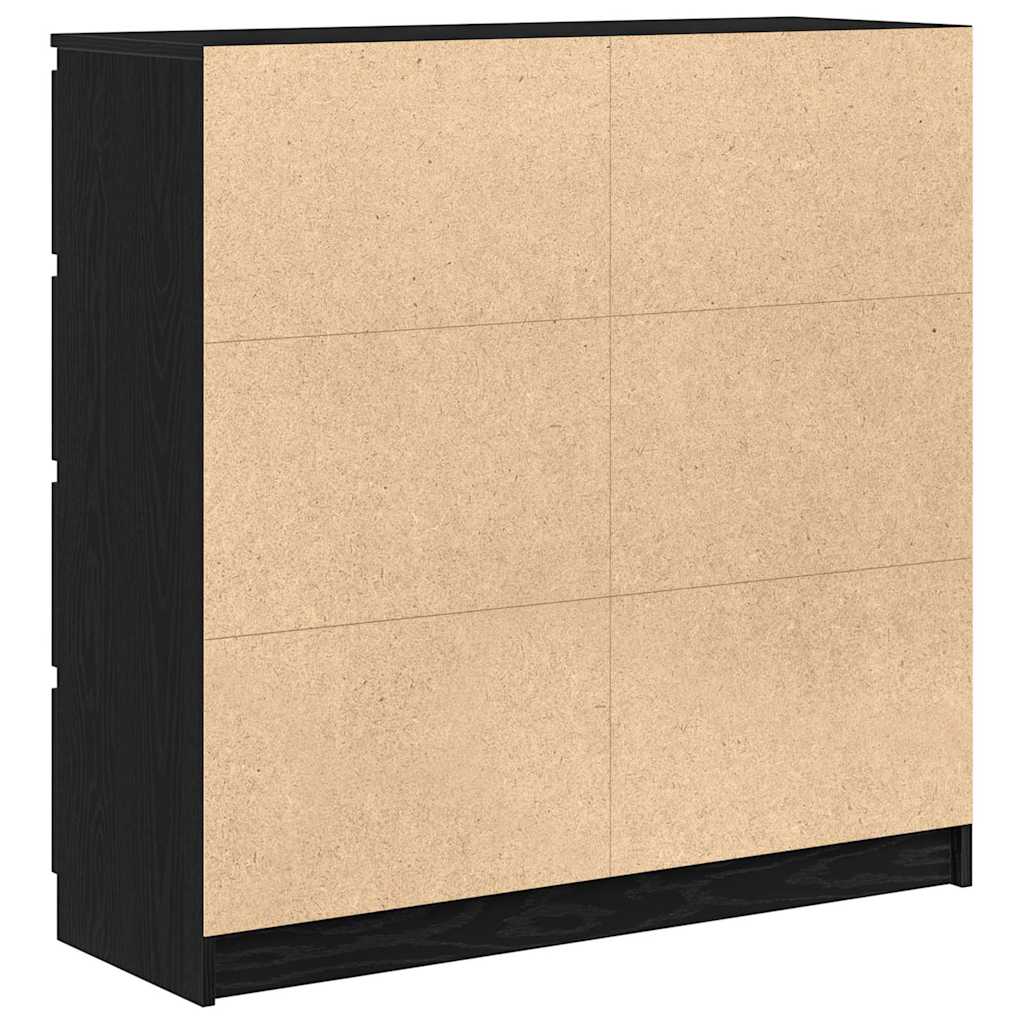 Aparador 100x35x99 cm derivados de madeira carvalho preto