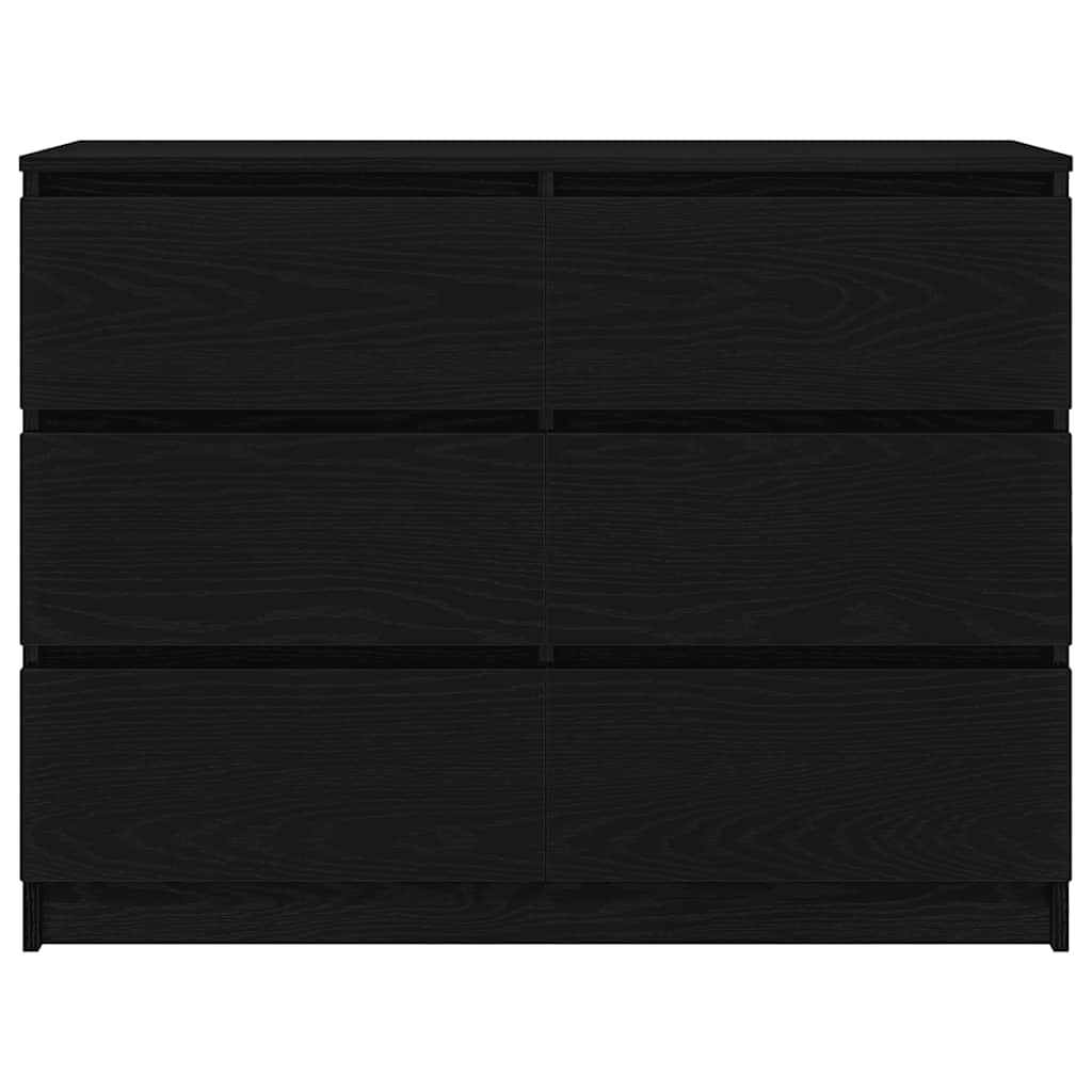 Aparador 100x35x76 cm derivados de madeira carvalho preto